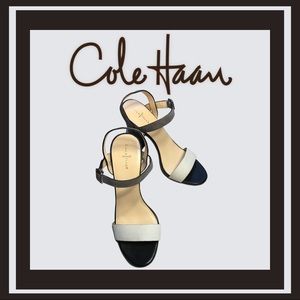 Cole Haan Ivory and Gray Minetta Sandal 8